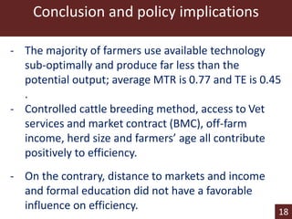 Technical efficiency in beef cattle production in Botswana: a stochastic metafrontier approach