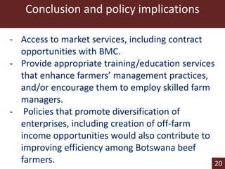 Technical efficiency in beef cattle production in Botswana: a stochastic metafrontier approach