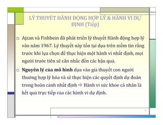 Ly thuyet ve hanh vi con nguoi  PPT