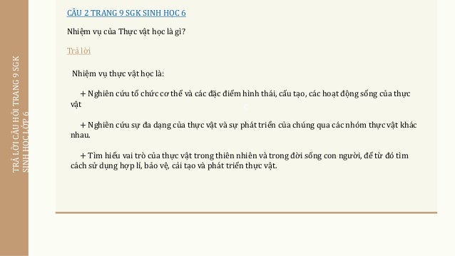 Bai 2 Sinh Học Lớp 6 Nhiệm Vụ Của Sinh Học