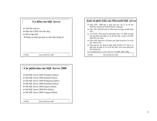 Comprehensive Overview and Design of Microsoft SQL Server Database ...