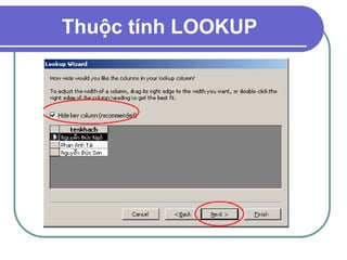 Thuộc tính LOOKUP
 