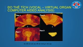 ĐO THỂ TÍCH (VOCAL – VIRTUAL ORGAN
COMPUTER AIDED ANALYSIS)
Đo thể tích nội mạc để tiên lƣợng K nội mạc
 