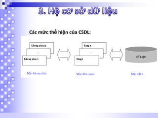 Các mức thể hiện của CSDL:

 