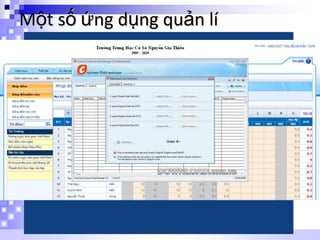 Một số ứng dụng quản lí

 