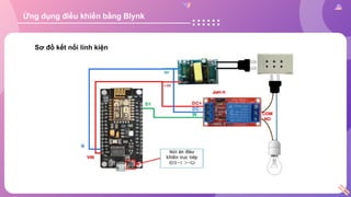 Ứng dụng điều khiển bằng Blynk
Sơ đồ kết nối linh kiện
 