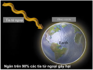 Ngăn trên 90% các tia tử ngoại gây hại
TẦNG OZON
Tia tử ngoại
 