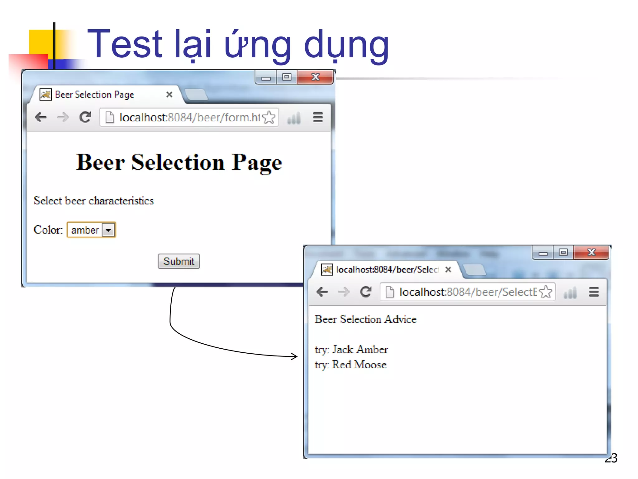 Test lại ứng dụng
23
 