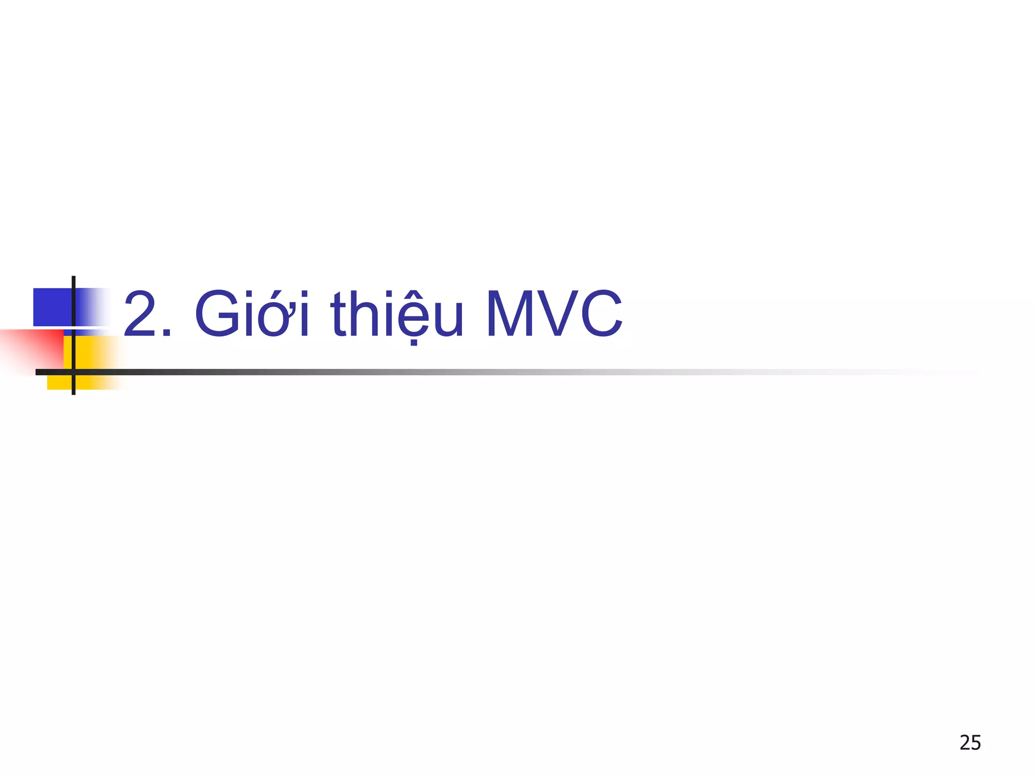 2. Giới thiệu MVC
25
 