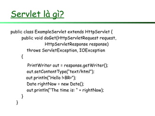 Bài 3: Servlet - Lập Trình Mạng Nâng Cao | PPT