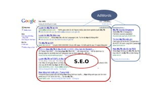 AdWords
S.E.O
 