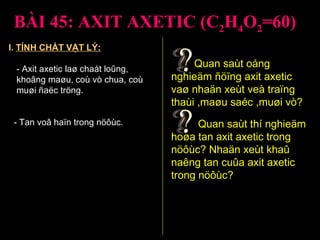 Bai 45 axit axetic | PPT