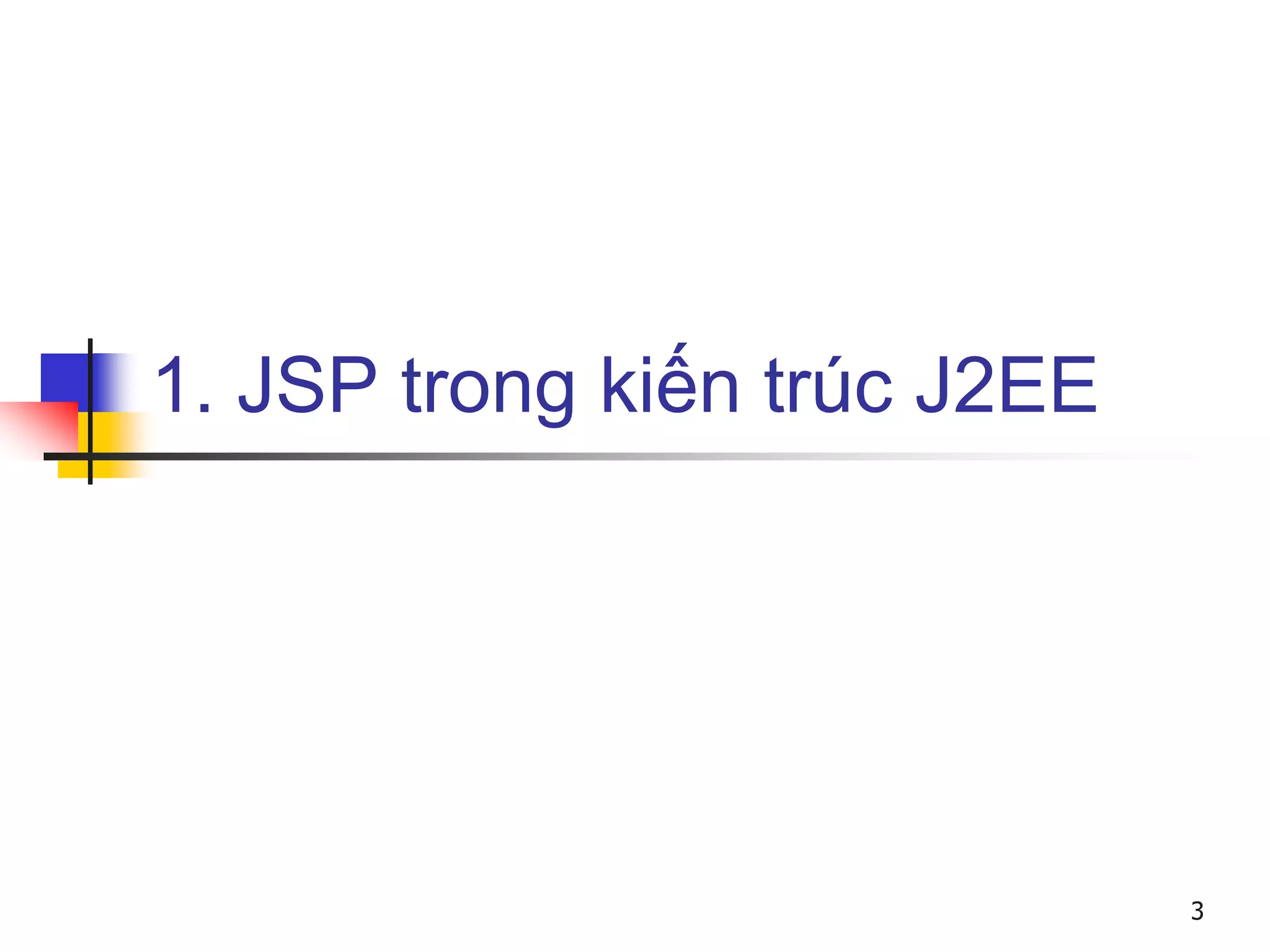 1. JSP trong kiến trúc J2EE
3
 