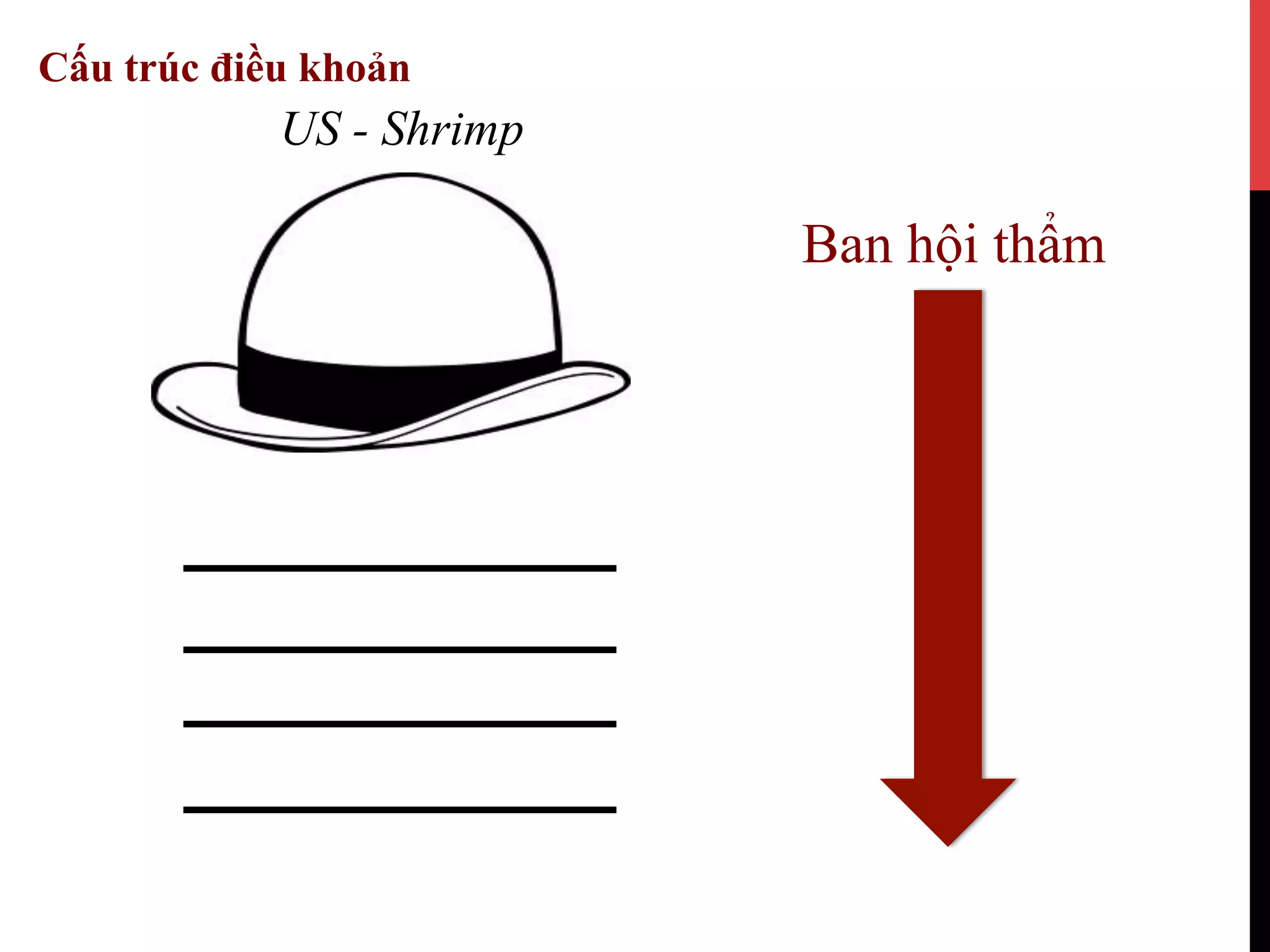 US - Shrimp
Ban hội thẩm
Cấu trúc điều khoản
 