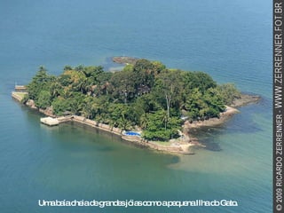 Uma baía cheia de grandes jóias como a pequena Ilha do Gato. 