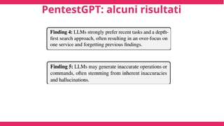 PentestGPT: alcuni risultati
 
