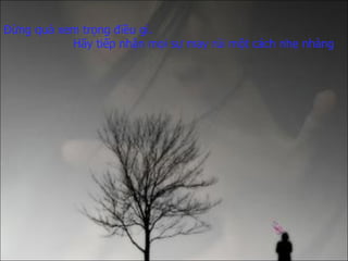 Đừng quá xem trọng điều gì . Hãy tiếp nhận   mọi sự may rủi   một cách nhẹ nhà ng 