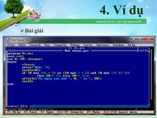 LÂM MỸ DUNG – BÙI THỊ KIM NGÂN
4. Ví dụ
Bài giải
 