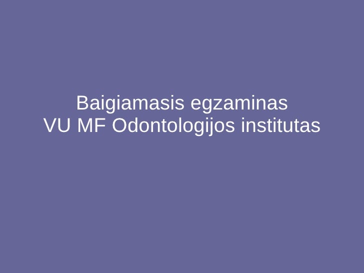 Vu mf baigiamasis egzaminas Vu mf baigiamasis egzaminas