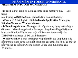 Intouch Window Maker Basic BAIGIANG 6 CH4 SCADA LY THUYET MON HOC SCADA | PDF