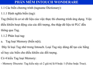 Tag Dictionary Intouch BAIGIANG 6 CH4 SCADA LY THUYET MON HOC SCADA | PDF