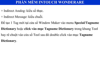 Tag Dictionary Intouch BAIGIANG 6 CH4 SCADA LY THUYET MON HOC SCADA | PDF