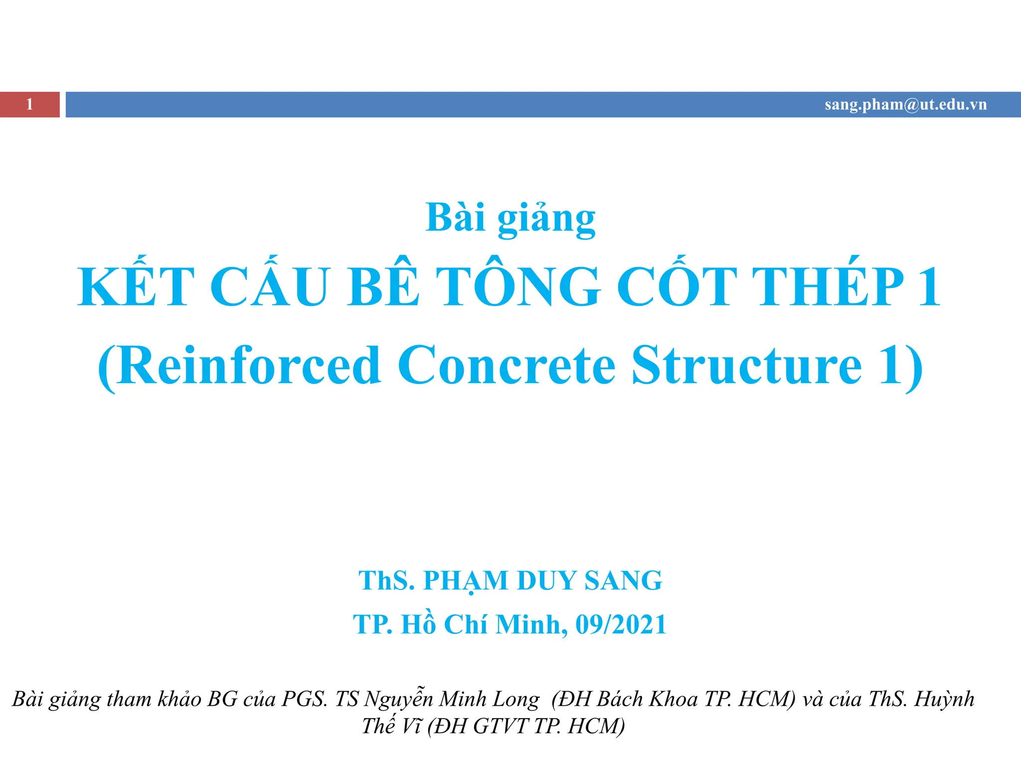 bài giảng kết cấu bê tông cốt chép phần 1 | PDF