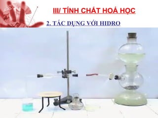 III/ TÍNH CHẤT HOÁ HỌC
2. TÁC DỤNG VỚI HIDRO

 