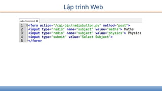 Lập trình Web
 