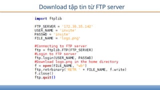 Download tập tin từ FTP server
 