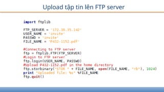 Upload tập tin lên FTP server
 