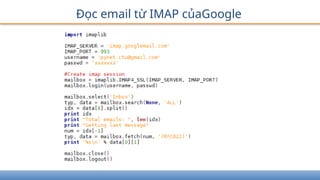 Đọc email từ IMAP củaGoogle
 