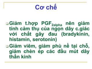 1.3.3.Tác dụng hạ sốt
 Đặc điểm:
 Chỉ hạ sốt trên bn bị sốt, không có
td trên người b.thường
 Hạ sốt do bất kỳ n.nhân n...