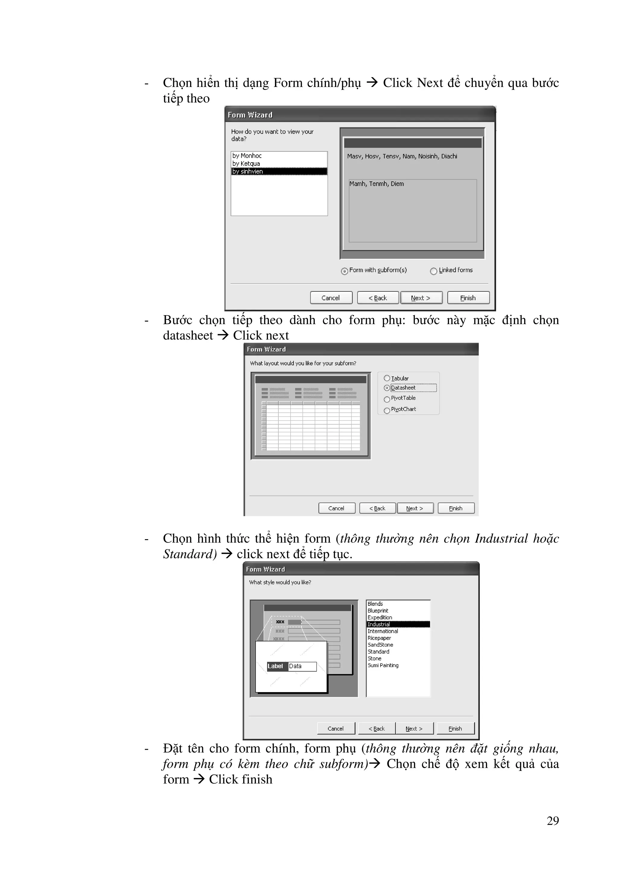 n ni dung chi tit ca form 
Cui biu mu (form 
footer) 
Các 	iu khin nm trong thành phn này s 
xut hi 