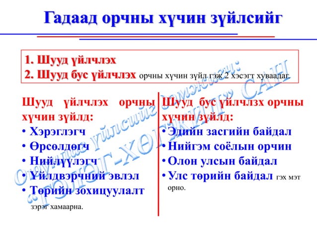 Байгууллагын орчин , байгууллагын дотоод болон гадаад орчин, эрхэм ...
