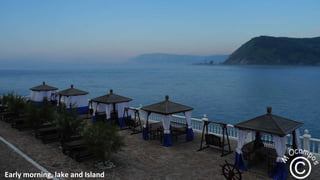 Early morning, lake and island