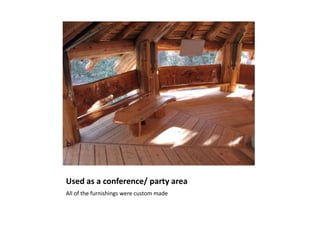 Used as a conference/ party area
All of the furnishings were custom made
 