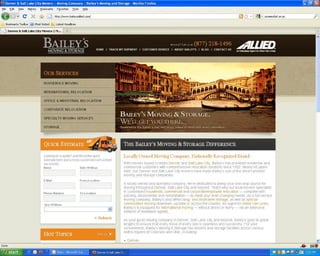 Bailey's Moving & Storage Website