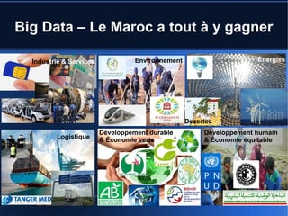 37
Big Data – Le Maroc a tout à y gagner
Énergies
Desertec
Développement durable
& Économie verte
Développement humain
& Économie équitable
Environnement
Logistique
Industrie & Services
 