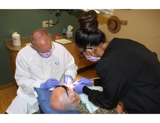 Bainbridge Island dentist Dr. Verharen at work