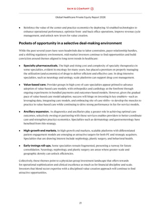 Bain Global Healthcare Private Equity Report 2026 | PDF