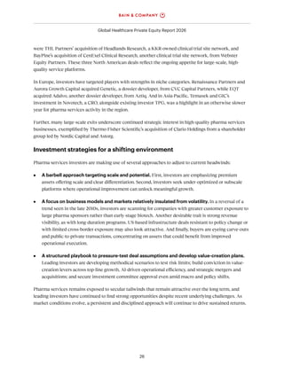 Bain Global Healthcare Private Equity Report 2026 | PDF