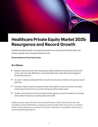 Bain Global Healthcare Private Equity Report 2026 | PDF