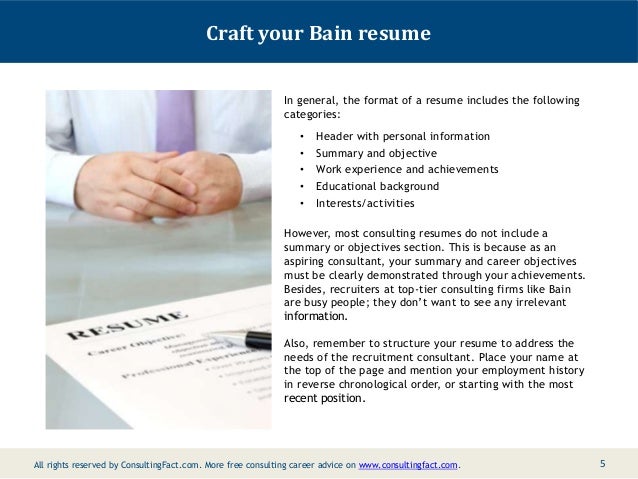 consulting firm resumes