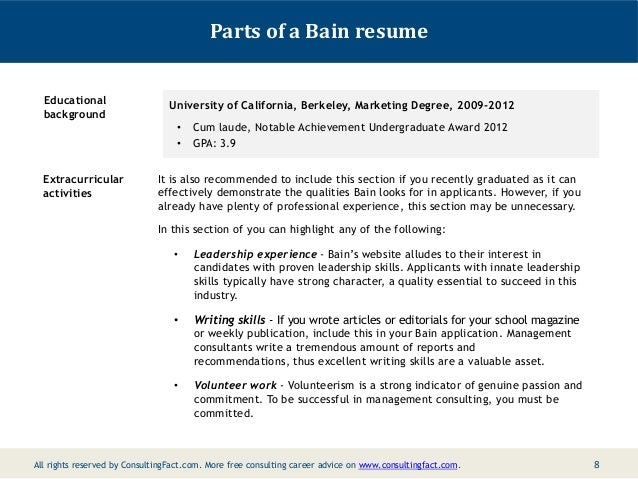 Resume educational background