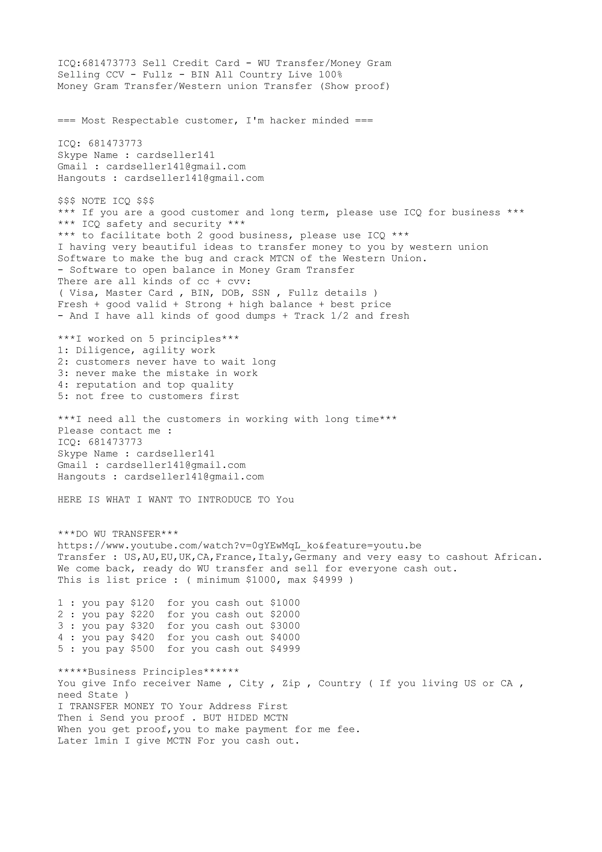 Selling CCV Fullz BIN All Country Live + Fresh 2018 PDF