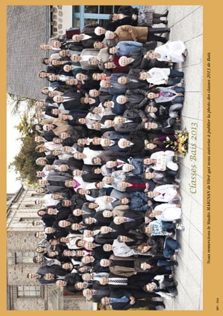 MFI-Vitré
NousremercionsleStudioMAIGNANdeVitréquinousautoriseàpublierlaphotodesclasses2013deBais.
 