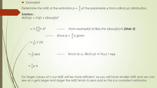 Bias and Mean square error | PDF