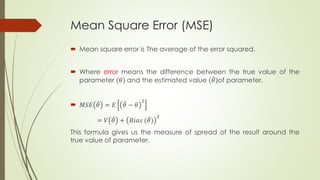 Bias and Mean square error | PPT