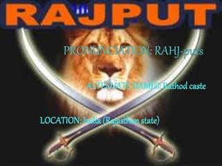 rajput culture | PPTX